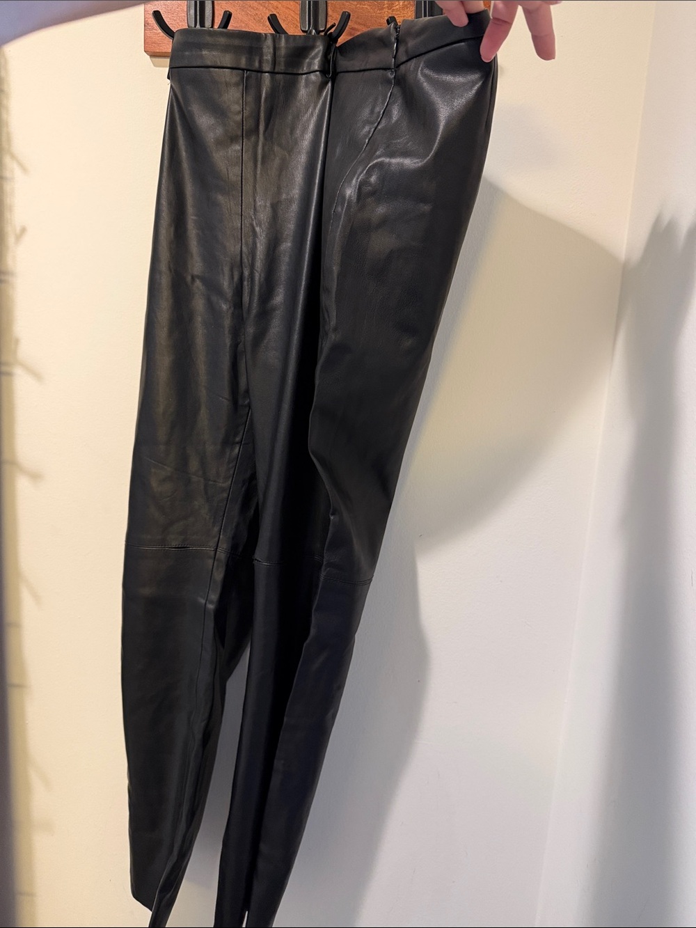 Zara Black Faux Leather Leggings